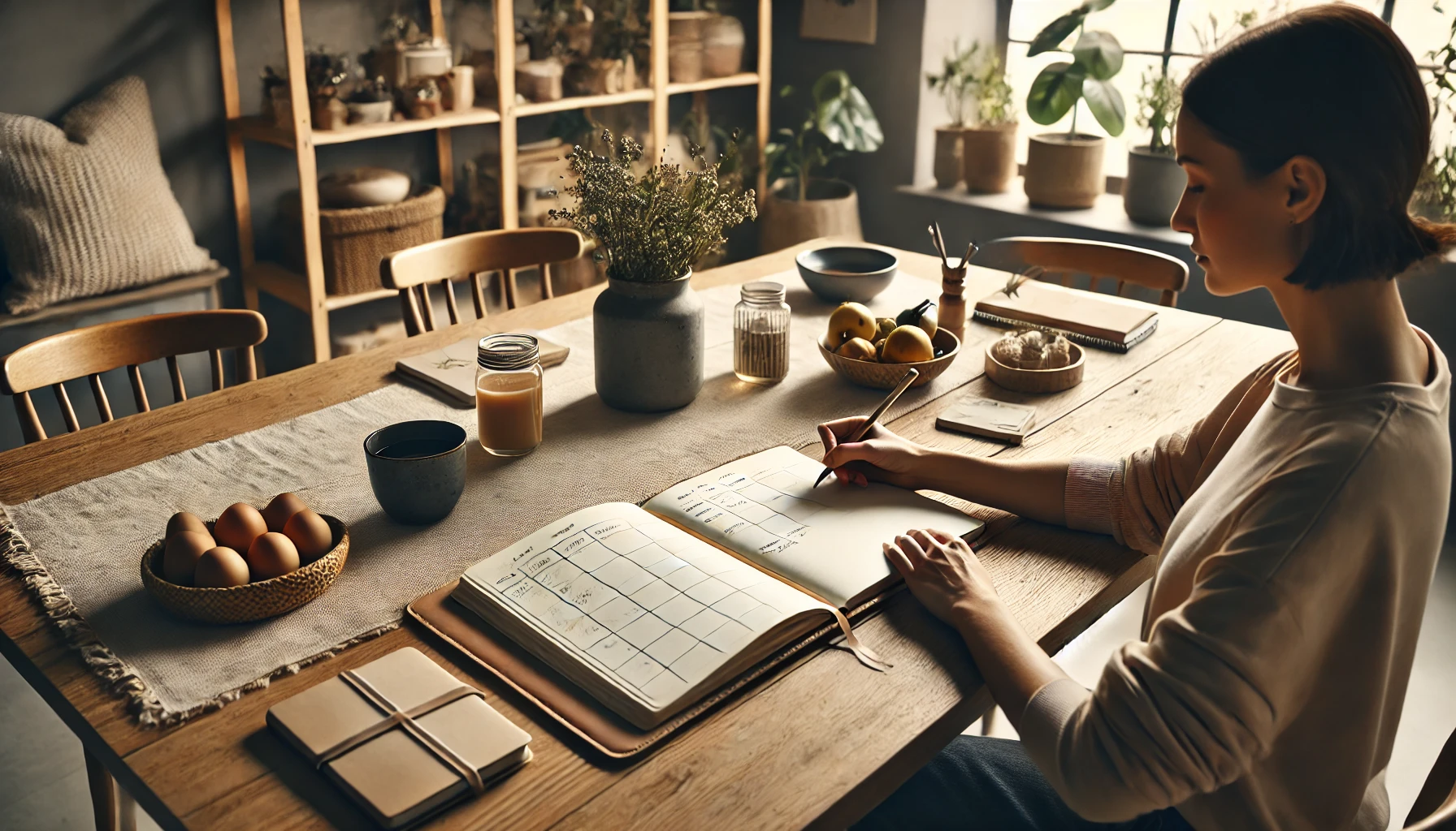 Manual Routine to Organize Meal Times and Self-Care